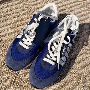 Ralph Lauren Navy and White Men's Sneakers